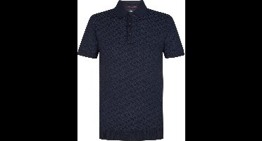 Petrol Industries - Heren Gebreide polo Cactus - Blauw - Maat XXXL