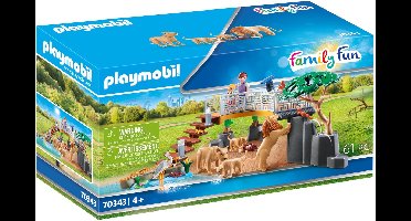 PLAYMOBIL Family Fun Leeuwen in het buitenverblijf - 70343