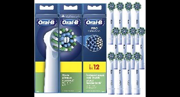 Oral-B Cross Action – Opzetborstels voor Elektrische Tandenborstels – 12 stuks – Origineel – Indicatorharen – Compatibel met Roterende Modellen