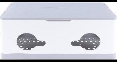 Q-Link kabel management box - opvouwbaar - 34 x 14 x 15 cm - wit/grijs