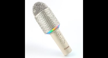 Sounix Draagbare Karaoke - Ingebouwde Speaker en Lichteffecten - Draadloos & Bluetooth - Beige