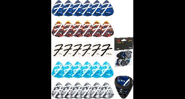 Finesse Celluloid Plectrum voor Gitaar - 30 Stuks - met Plectrum Houder - Plectrums - Guitar Pick