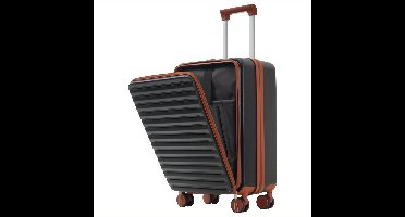 Kofferset – Reiskoffer Set – Trolley – Bagage – Ruimbagage – Innovatief Voorvak Met Rits – Opvouwbare Bekerhouder – Lichtgewicht ABS – 360° Wielen