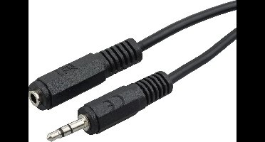 Stereo Audio Jack Extension Kabel 3.5 mm - AUX Verlengkabel voor Auto Radio's, MP3 Spelers, Computers en Laptops - 3 m Zwart
