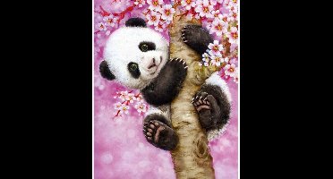 Diamond Painting Set 30x40cm - Schattige panda - GD75686 - Full size ronde steentjes - Gratis verzonden