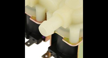 Allecta - Magneetventiel Kunststof Dubbele Doorgang DN20 G3/4 Elektrisch Ventiel 12V Wasmachine