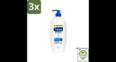 3 x Sanex – Douchecrème – Expert Skin Health Protector – 750 ml - Grootverpakking - Huidversterkend - Huidbeschermend - Huidhydraatatie - Huidbarrière - Pre- En Postbiotica