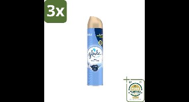 3 x Glade – Luchtverfrisser Spray – Pure Clean Linen – 300 ml - Grootverpakking - Luchtverfrisser - Frisse Geur - Linnen Geur - Spray Tegen Geurtjes - Essentiële Oliën