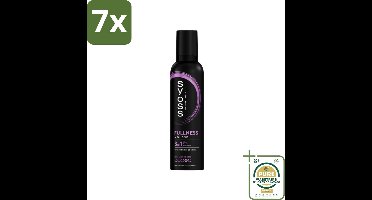 7 x Syoss - Fullness - Haarmousse - Lichtgewicht Volume - 250 ml - Grootverpakking - Haarmousse Volume - Haarmousse Voor Volume - Haarmousse Voor Fijn Haar - Haarmousse Voor Futloos Haar - Haarmousse Voor Salonlook