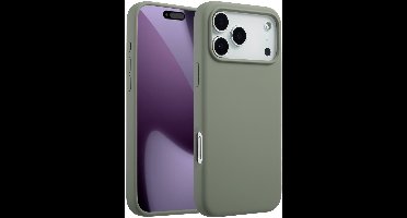 Accezz Hoesje - Geschikt voor Apple iPhone 17 Pro Max - Liquid Silicone Backcover geschikt voor MagSafe - Cooper Green