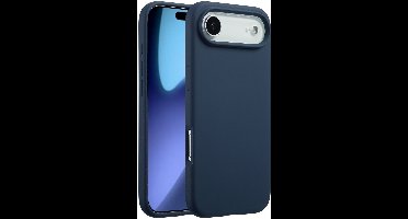 Accezz Hoesje - Geschikt voor Apple iPhone 17 Air - Liquid Silicone Backcover geschikt voor MagSafe - Donkerblauw