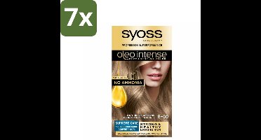 SYOSS - Oleo Intense 8-50 - Haarverf - Permanente Haarkleuring - Natuurlijk Asblond - Langdurige Kleur - Bulkverpakking - 7 stuks