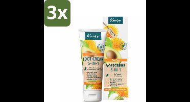 Kneipp - Voetcrème 5‑in‑1 - Verlicht jeuk, hydrateert & herstelt - 75 ml - Bulkverpakking - 3 stuks