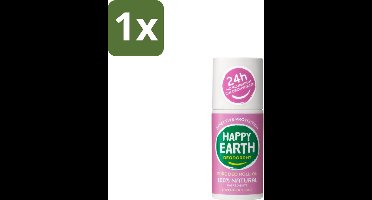 Happy Earth – Deodorant Roll-On – 100% Natuurlijk Lavender Ylang – 75 ml - 1 stuk
