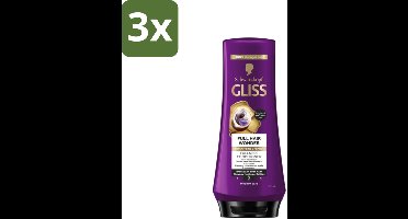 Gliss Conditioner Full Hair Wonder - 200 ml - Bulkverpakking - 3 stuks