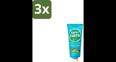 Happy Earth – Deodorant Cream – 100% Natuurlijk Cedar Lime – 40 ml - Bulkverpakking - 3 stuks