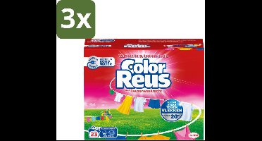 Color Reus - Waspoeder - Gekleurde Was - 23 Wasbeurten - Bulkverpakking - 3 stuks