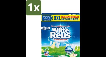 1 x Witte Reus - Waspoeder - Witte Was - 90 Wasbeurten - 4,5 kg - Witte Was - Waspoeder - Vlekverwijdering - Frisse Geur - Grote Verpakking