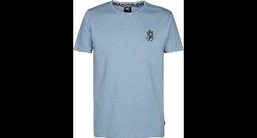 Petrol Industries - Heren Logo T-shirt Piedra - Blauw - Maat L