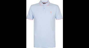 Petrol Industries Polo Shirt Heren - Klassieke Polo - Openstaande Kraag - Korte Mouwen - 100% Katoen - Effen Design - Blauw - Maat M