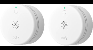 eufy Security slimme rookmelder E10 wit - compatible met HomeBase 3 - app notificaties - compact design - 5 jaar batterijduur - 2-PACK