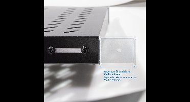 LogiLink 19" Legbord, 1 HE, verstelbaar, (D)600 mm, zwart