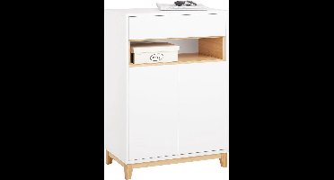 SoBuy FSB97-WN Entrance Cabinet Kitchen Dresser Living Room with Drawer, Adjustable Shelves and Double Door - for Entrance, Living Room or Kitchen - Modern Style Load 80 kg, 60 x 34 x 85 cm