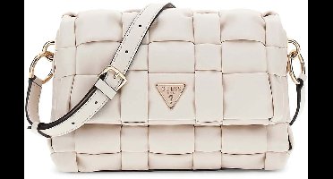 GUESS schoudertas Marion Flap Shoulder Bag Bone crème