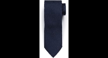 Suitable zijden stropdas Donkerblauw (navy) - Effen - Heren das