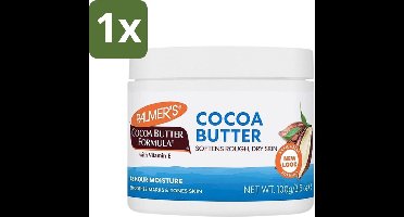 1 x Palmers - Huidverzorging - Cocoa Butter Formula Cream Jar - Intensieve Hydratatie - 200 g - Cacaoboter - Huidverzorging - Intensieve Hydratatie - Droge Huid - Huidherstel