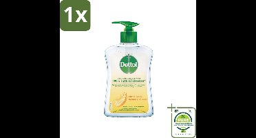 1 x Dettol - Handzeep - Antibacterieel - 100% Natuurlijke Oliën - Citrus - 250 ml - Antibacteriële Zeep - Handzeep - Citrusgeur - Natuurlijke Oliën - Huidverzorging