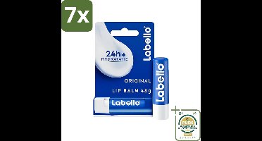 7 x Labello - Original - Lippenbalsem - Hydraterend - Stick - 4.8 g - Grootverpakking - Lippenbalsem - Hydratatie - Bescherming Tegen Kou - Droge Lippen - Zachte Lippen