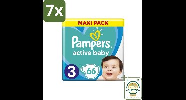 7 x Pampers – Luiers – Active Baby Dry Maat 3 – 66 Luiers - Grootverpakking - Koffiezetapparaat - Koffiezetapparaat - Koffiezetapparaat
