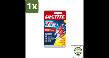 1 x Loctite - Secondelijm - Super Glue Universal - 3 Lijmtubes- Superkleber - Secondelijm - Super Glue - Lijm - Kleber