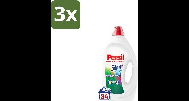 3 x Persil – Vloeibaar Wasmiddel – Color Freshness by Silan – 34 Wasbeurten - Wasmiddel - Wasmachine - Frisheid - Vuil - Vlekken