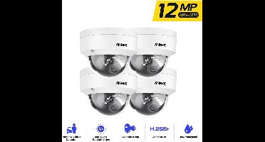 12MP Dome Camera – Beveiligingscamera – Toezichtcamera – Outdoor Camera – Bewakingscamera – Kleurennachtzicht – IP67 Waterdicht – PoE Installatie
