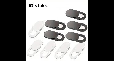 DW4Trading Webcam Covers Lens Bescherming 2x5 Stuks Ideaal Voor Iphones en Laptops - Zwart en Wit