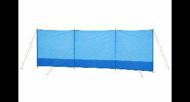 HEM Camping Windscherm 400 x 140 cm – Compleet Met Stokken, Haringen & Scheerlijnen – Waterafstotend 190T Polyester – Glasfiber Stokken – Blauw