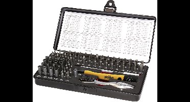 Wiha MicroBit-set ESD & Biratel SL / Zeskant / TORX® / PL / PH in metalen box - 66-delig - 39971