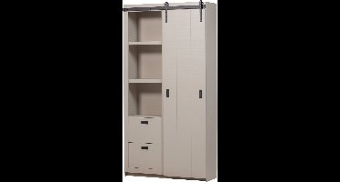 vtwonen Barn Schuifdeurkast - Grenen - Dust - 230x122x37