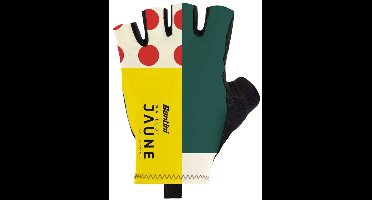 Santini Combo Tour De France Official General Leader Korte Handschoenen Geel M Man,Vrouw