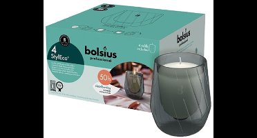 Bolsius Styleco houders grijs, 4 stuks - Doos x 4 stuks