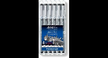 STAEDTLER - Artist Series - pigment liner - PROMO box 6 st (4 + 2 GRATIS)