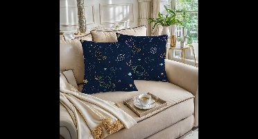 Boraboi® Luxe Decoratieve Kussenhoezen set van 2 , Zachte Suède Touch- 50x50cm -(Blauw,Geel,Roze,Groen)