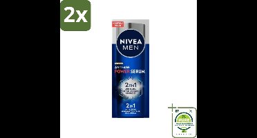 NIVEA MEN - Anti-Age 2in1 Power - Gezichtsserum - 30 ml - Voordeelverpakking - 2 stuks - Anti-ouderdomsveroudering - Rimpelvermindering