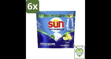 Sun - Vaatwascapsules - Citroen - 17 capsules - Voordeelverpakking - 6 stuks - Vaatwasmiddel - Vaatwasser