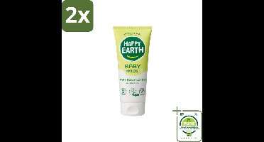 Happy Earth – Bodylotion – 100% Natuurlijk Baby & Kids – 200 ml - Voordeelverpakking - 2 stuks - Babylotion - Kinderhuid