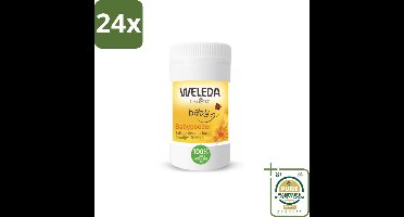 WELEDA - Babypoeder - Baby & Kind Calendula - 20 g - Voordeelverpakking - 24 stuks - Natuurlijke verzorging - Calendula