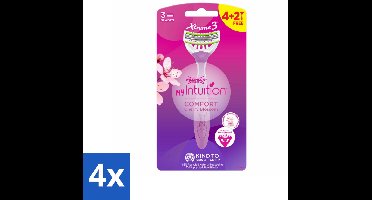 Wilkinson - Wegwerpscheermesjes - Xtreme 3 My Intuition - Comfortabel - 6 mesjes - Voordeelverpakking - 4 stuks