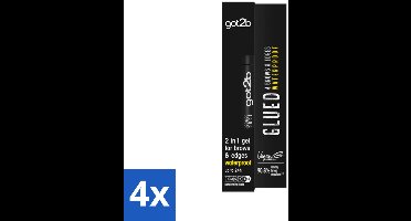 Got2B - Wenkbrauwgel - 4 Brows & Edges Waterproof Transparant - 16 ml - Voordeelverpakking - 4 stuks